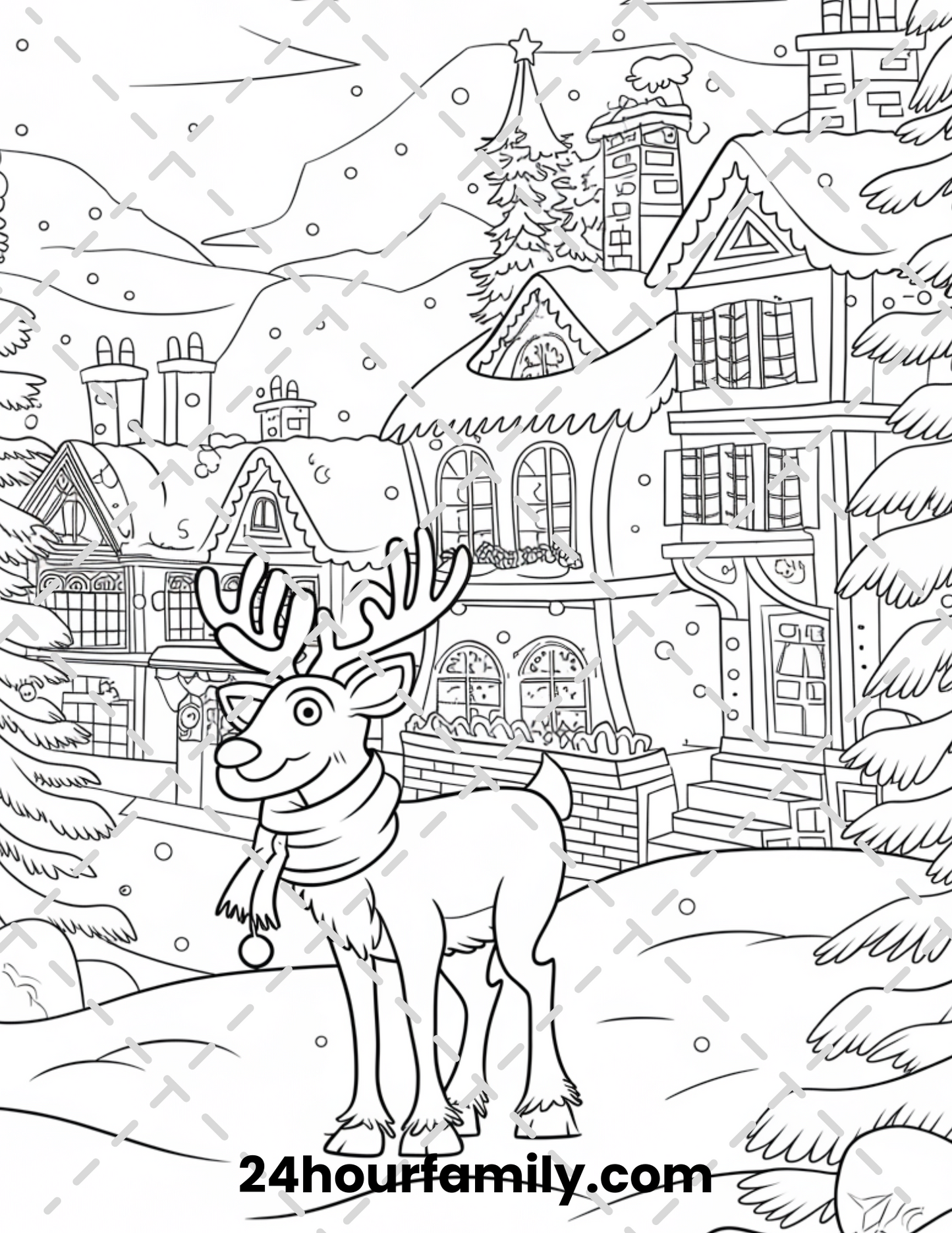 majestic reindeer coloring pages