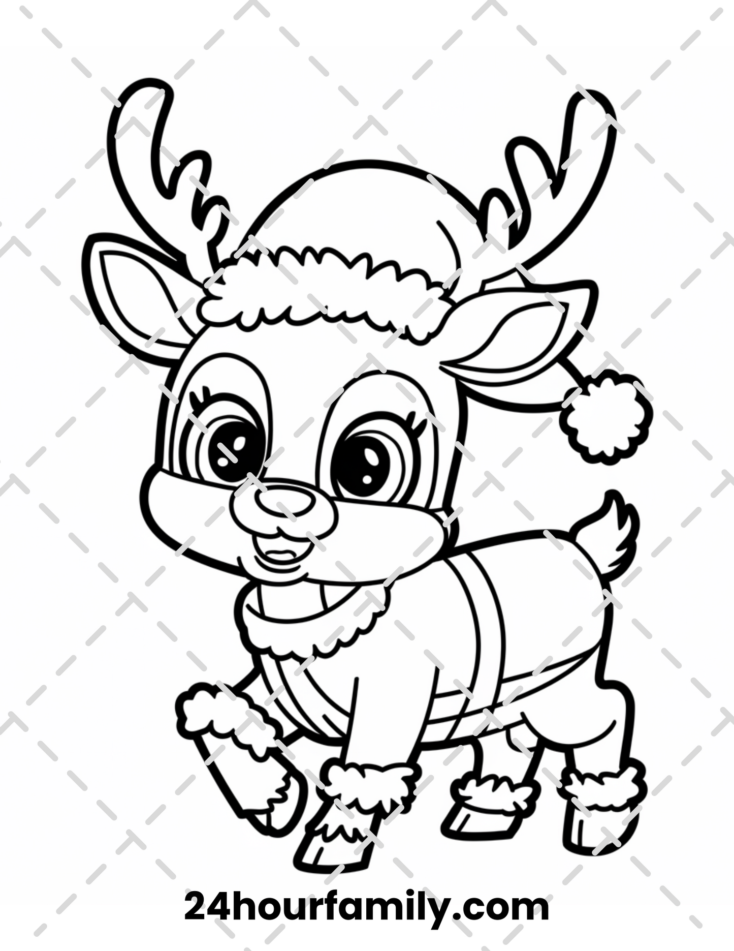 majestic reindeer coloring pages