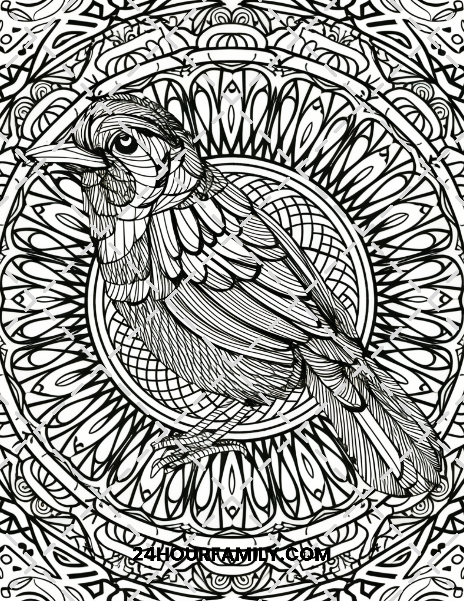 birds coloring pages for adults