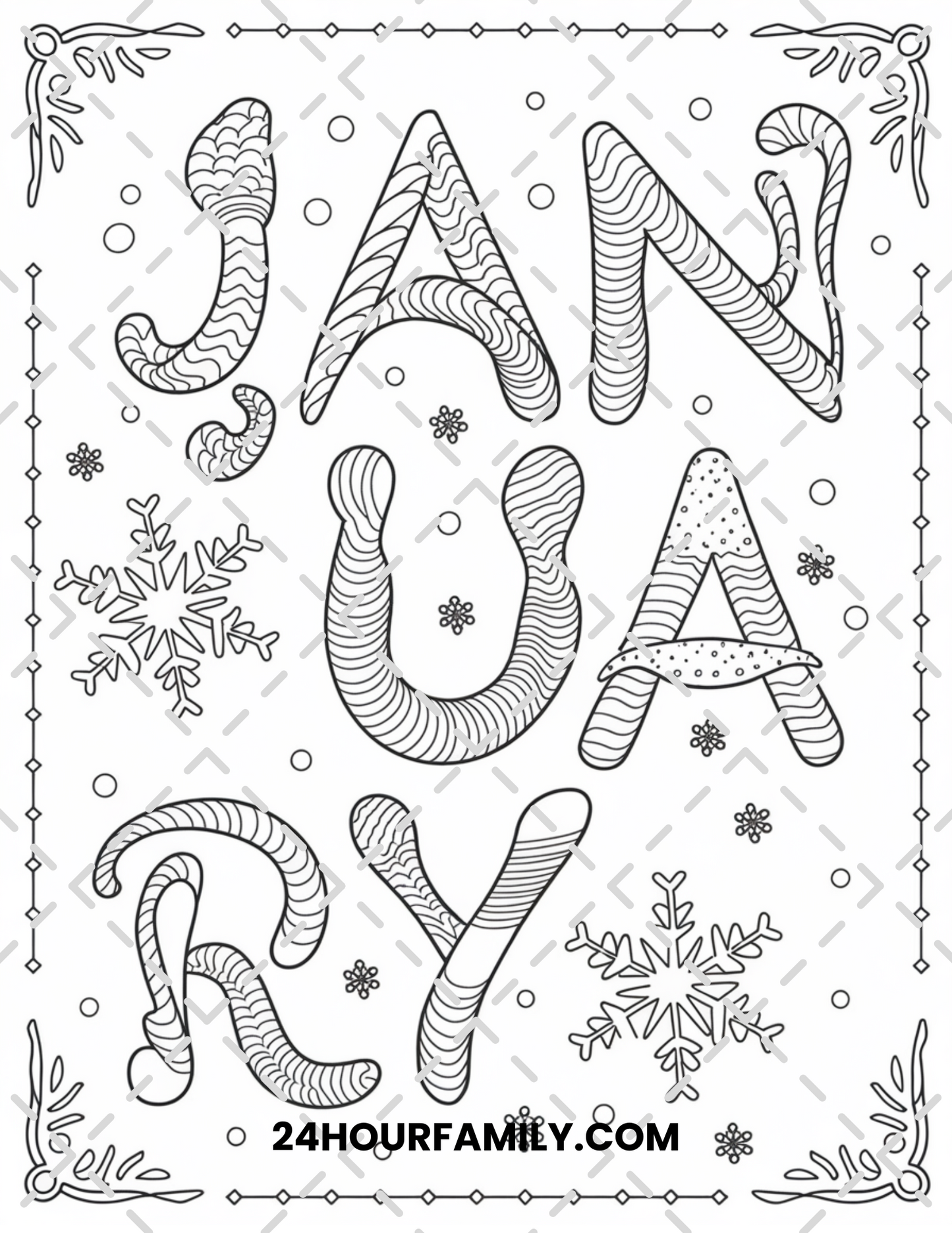 january coloring pages