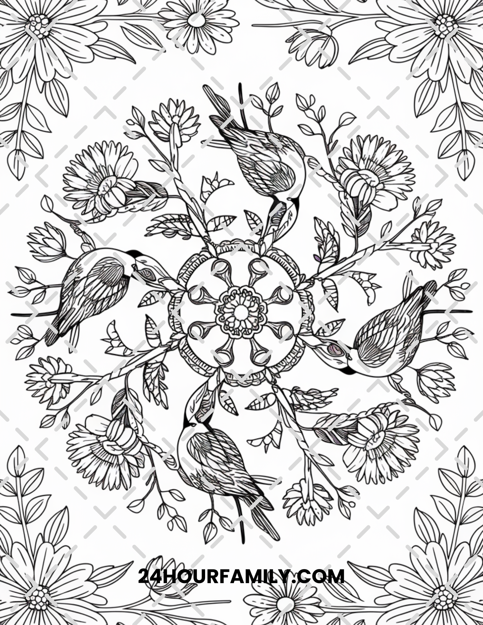 birds coloring pages for adults