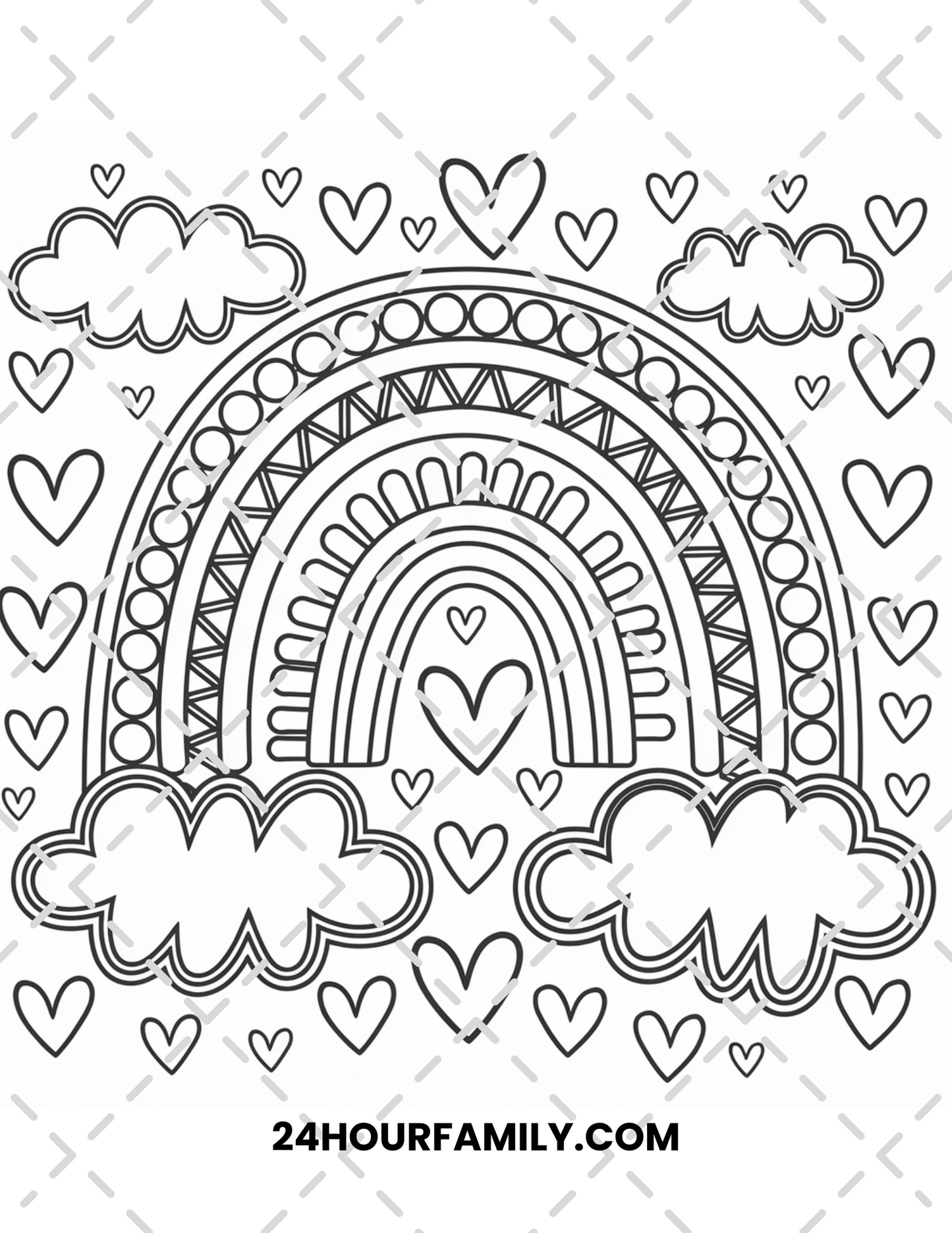rainbow coloring pages