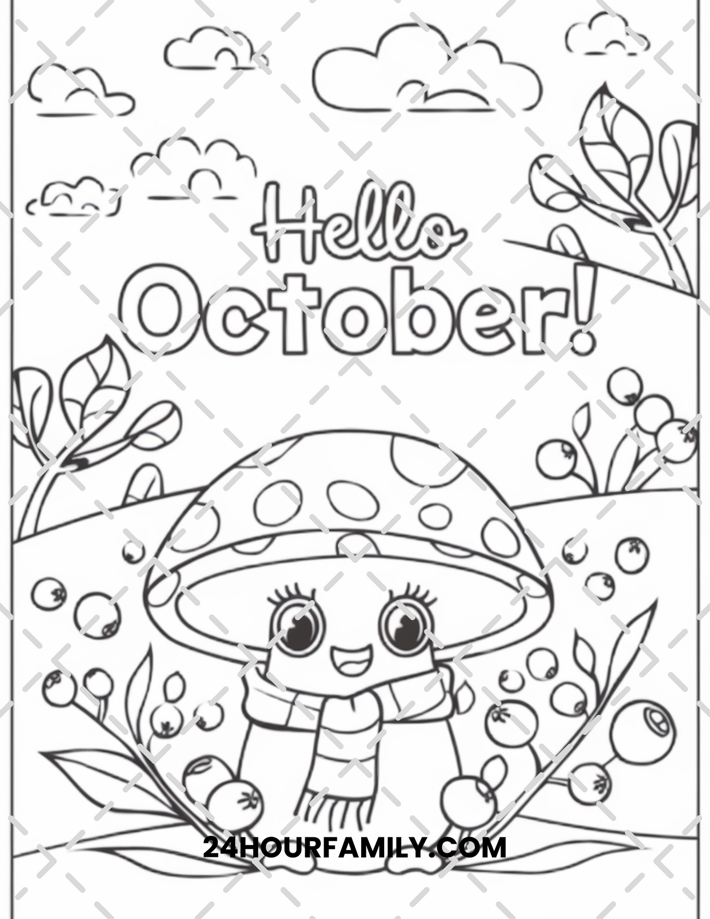 october coloring pages