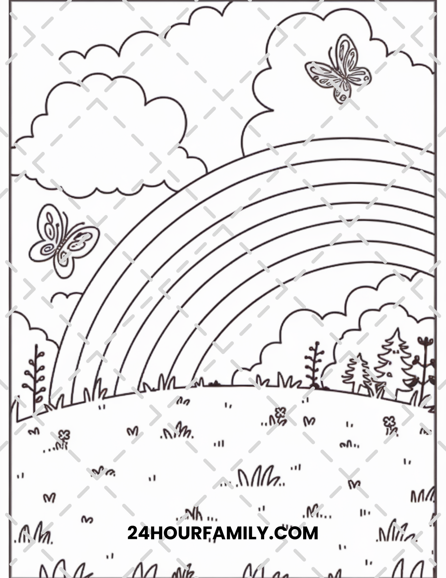 rainbow coloring page