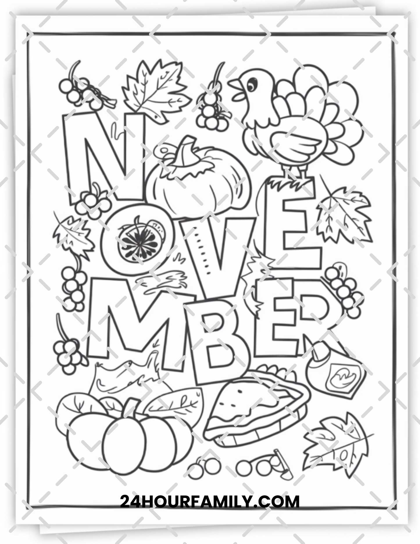 november coloring pages