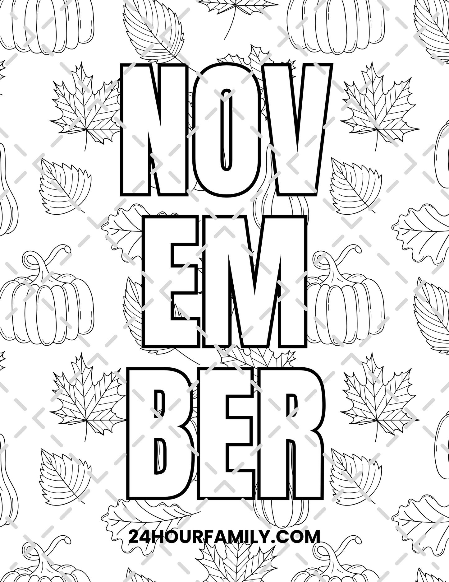 november coloring pages