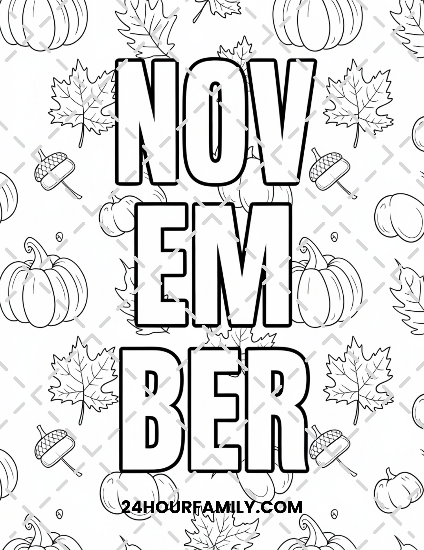 november coloring pages