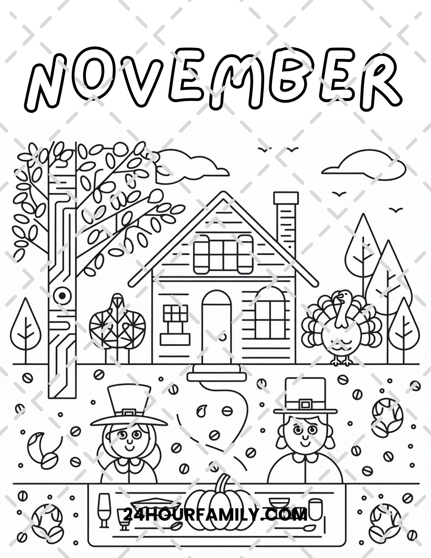 november coloring pages