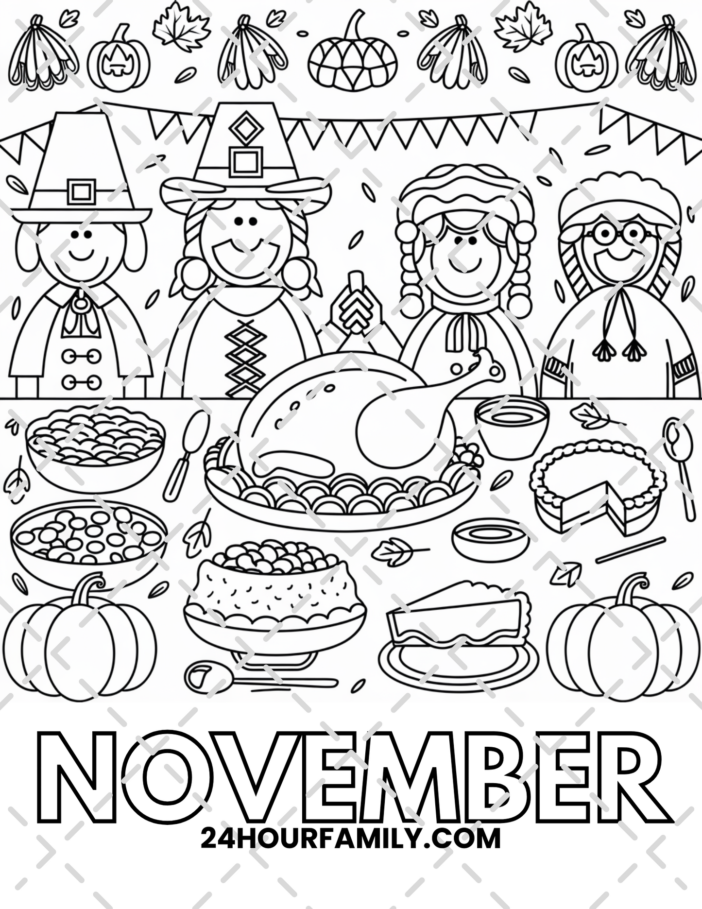 november coloring pages