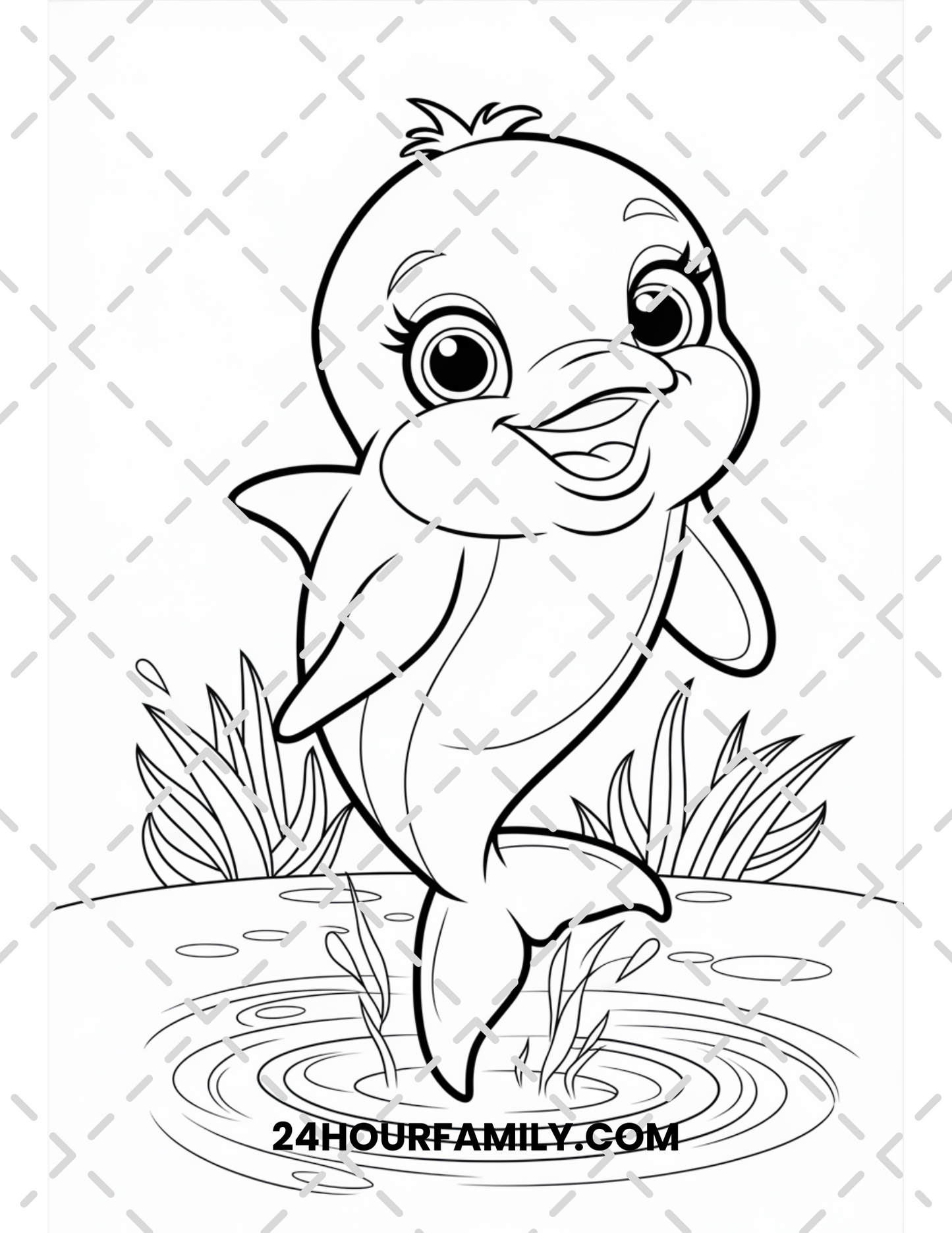 baby dolphins coloring pages