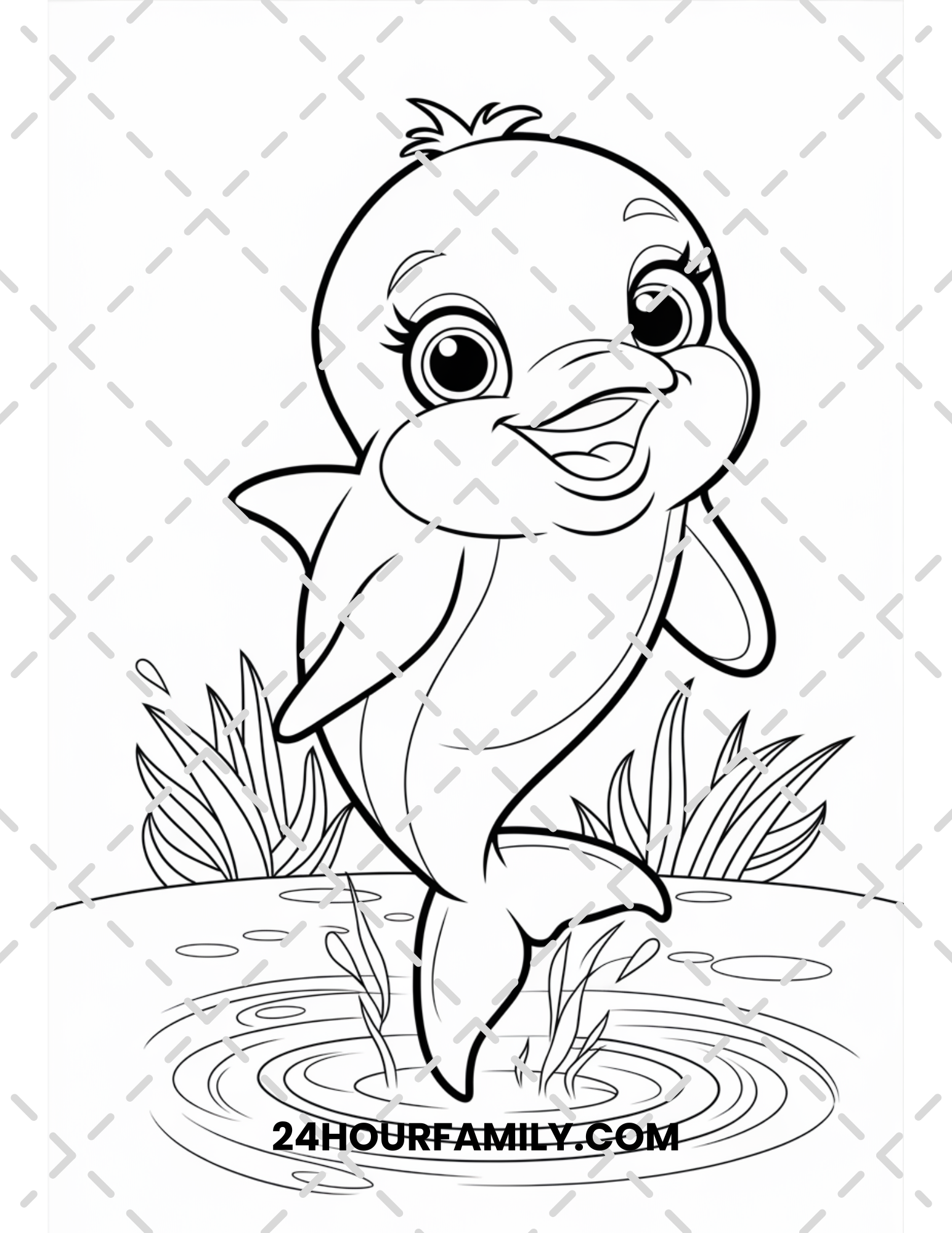 baby dolphins coloring pages