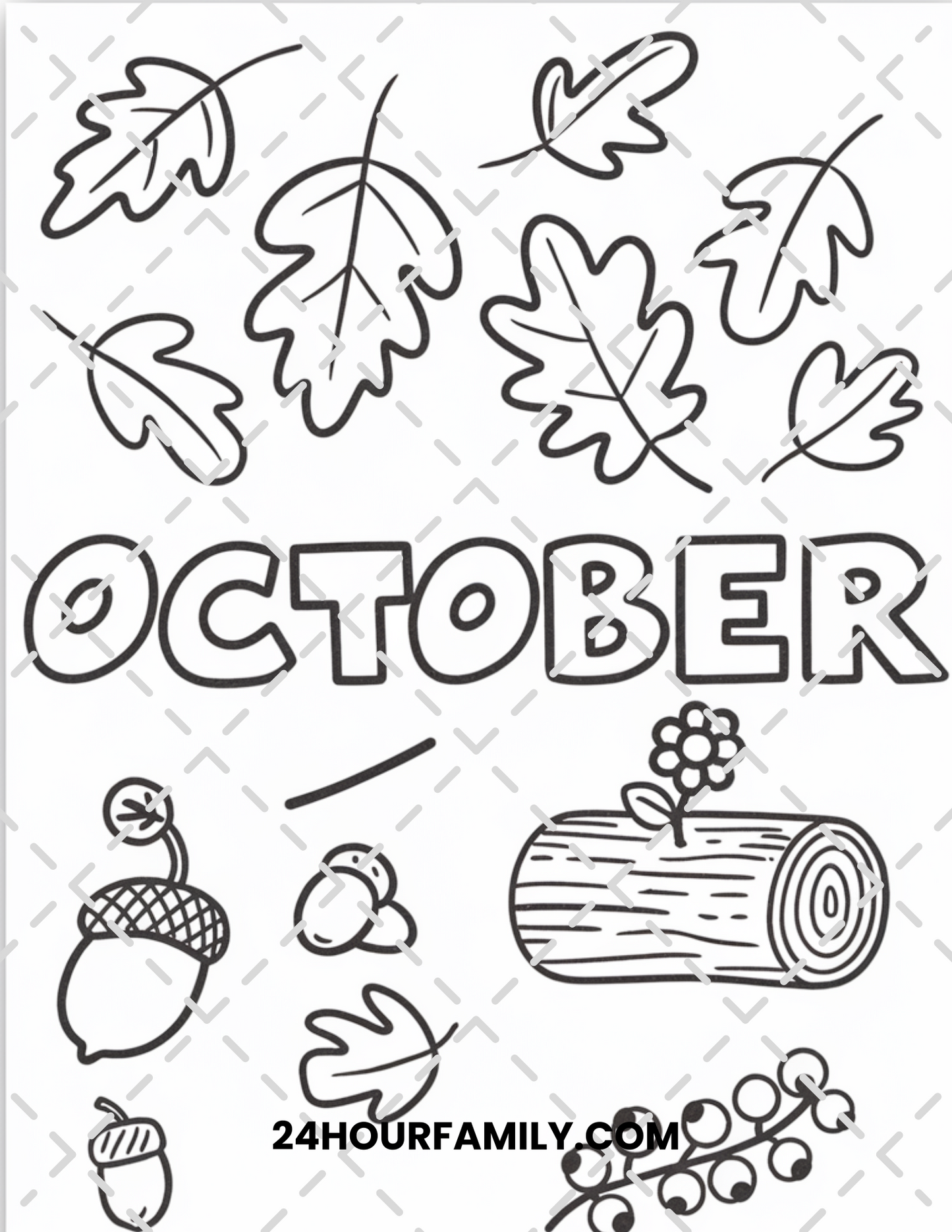 october coloring pages