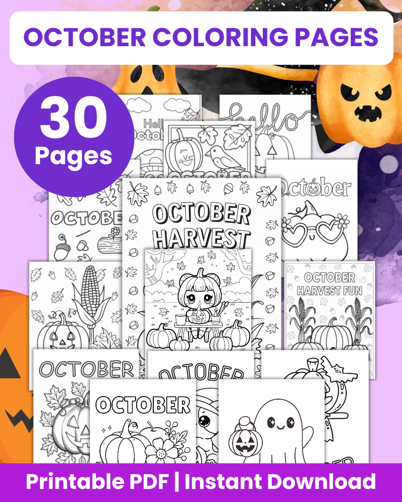 october coloring pages