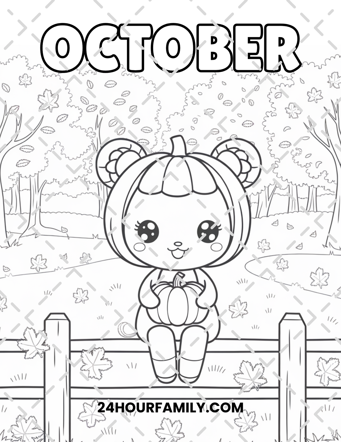 october coloring pages
