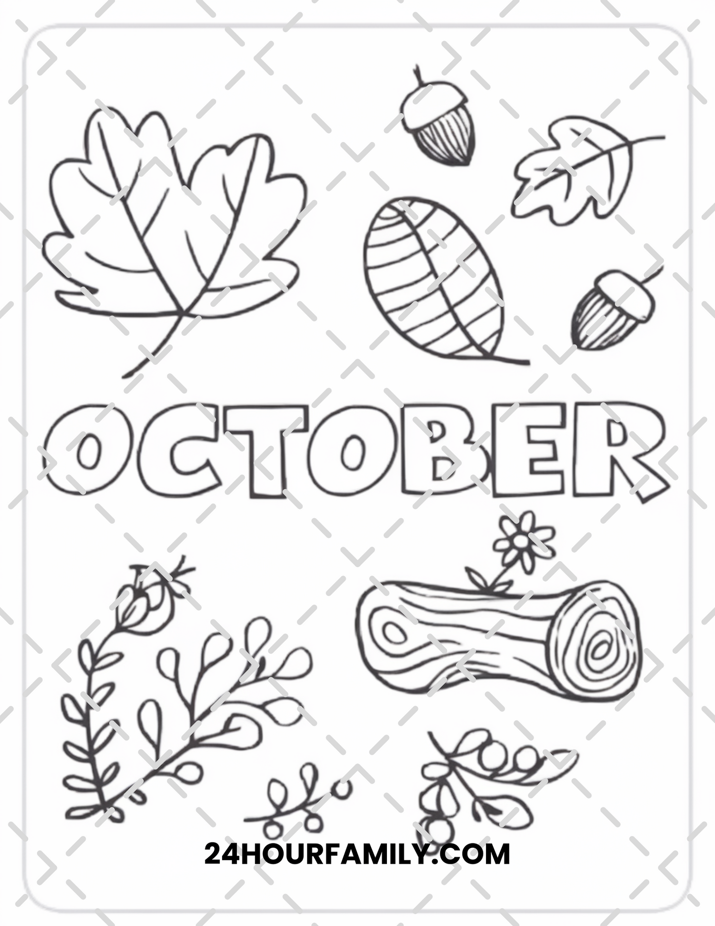 october coloring pages