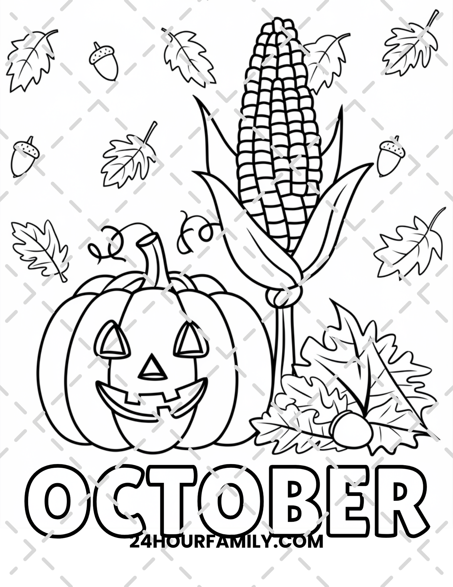 october coloring pages