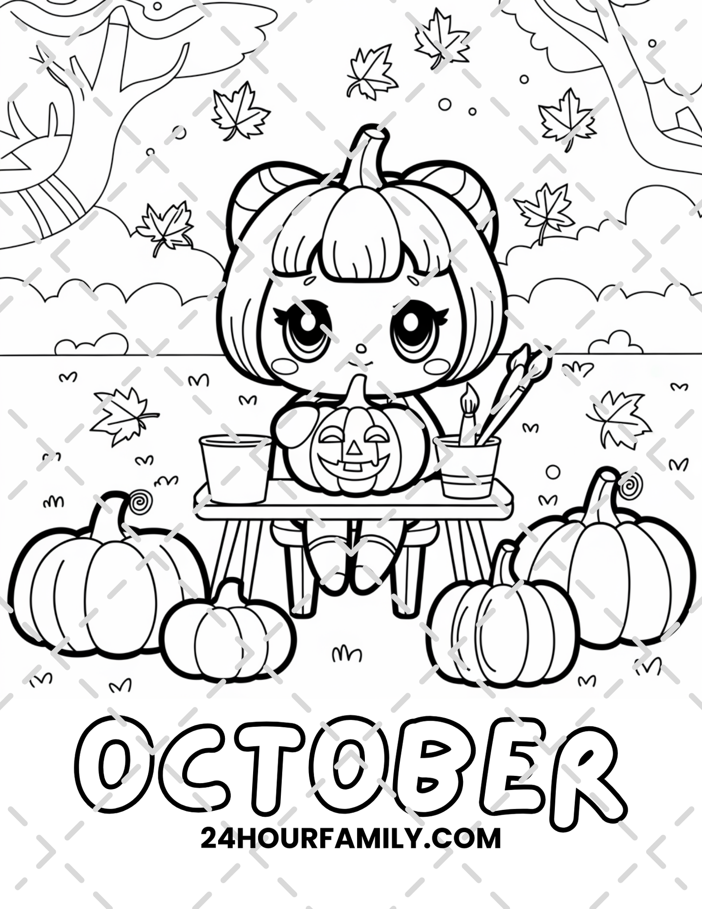 october coloring pages