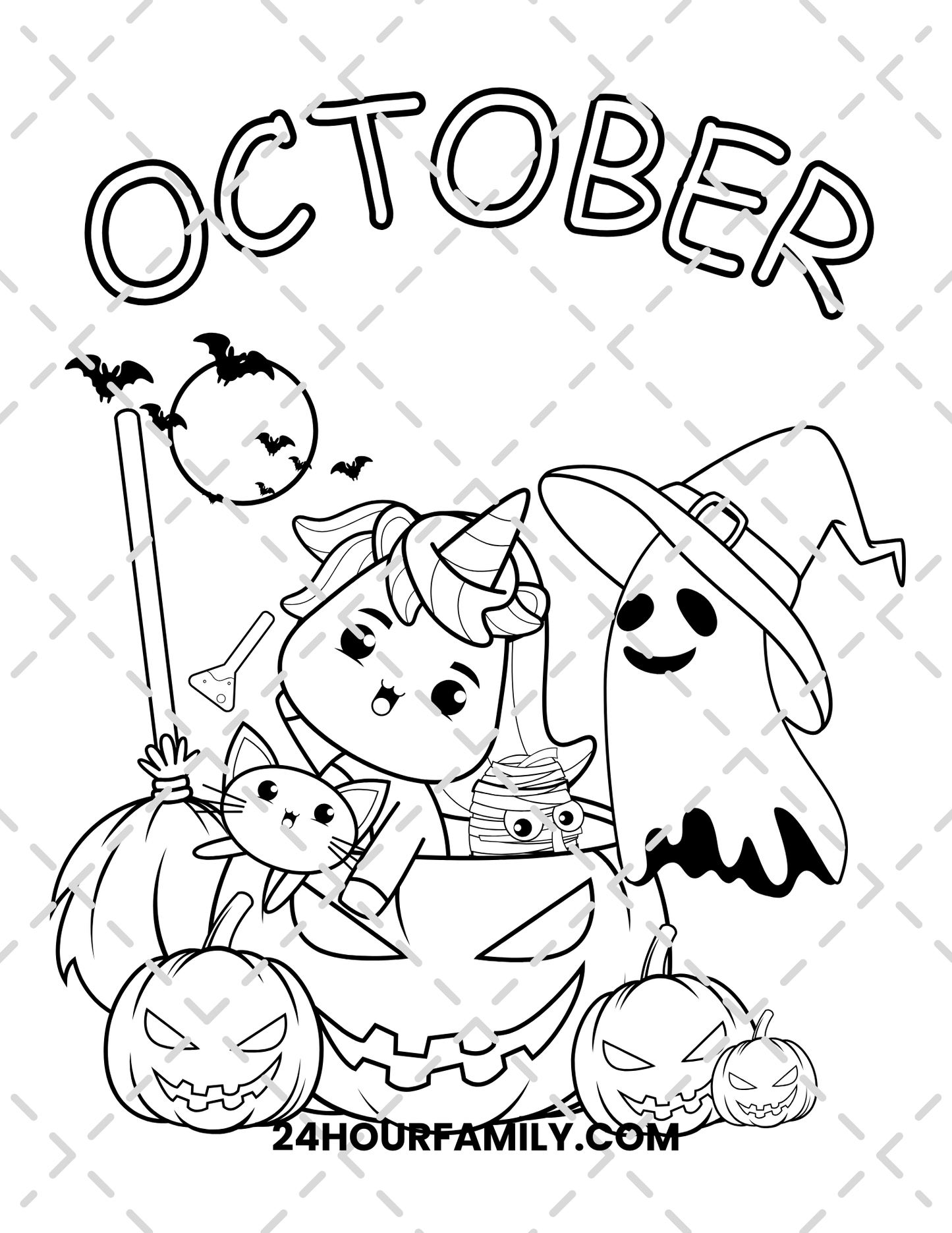 october coloring pages