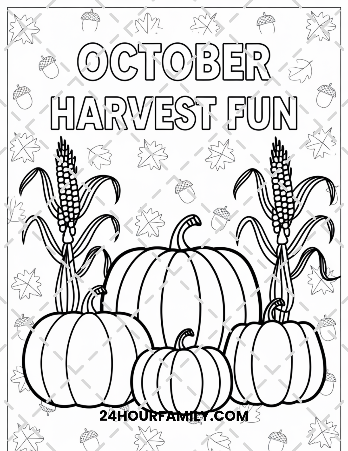october coloring pages
