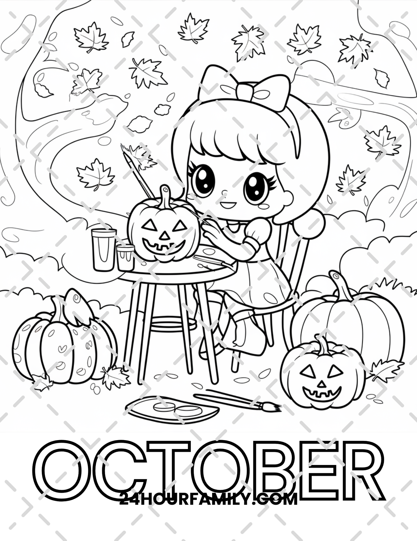 october coloring pages