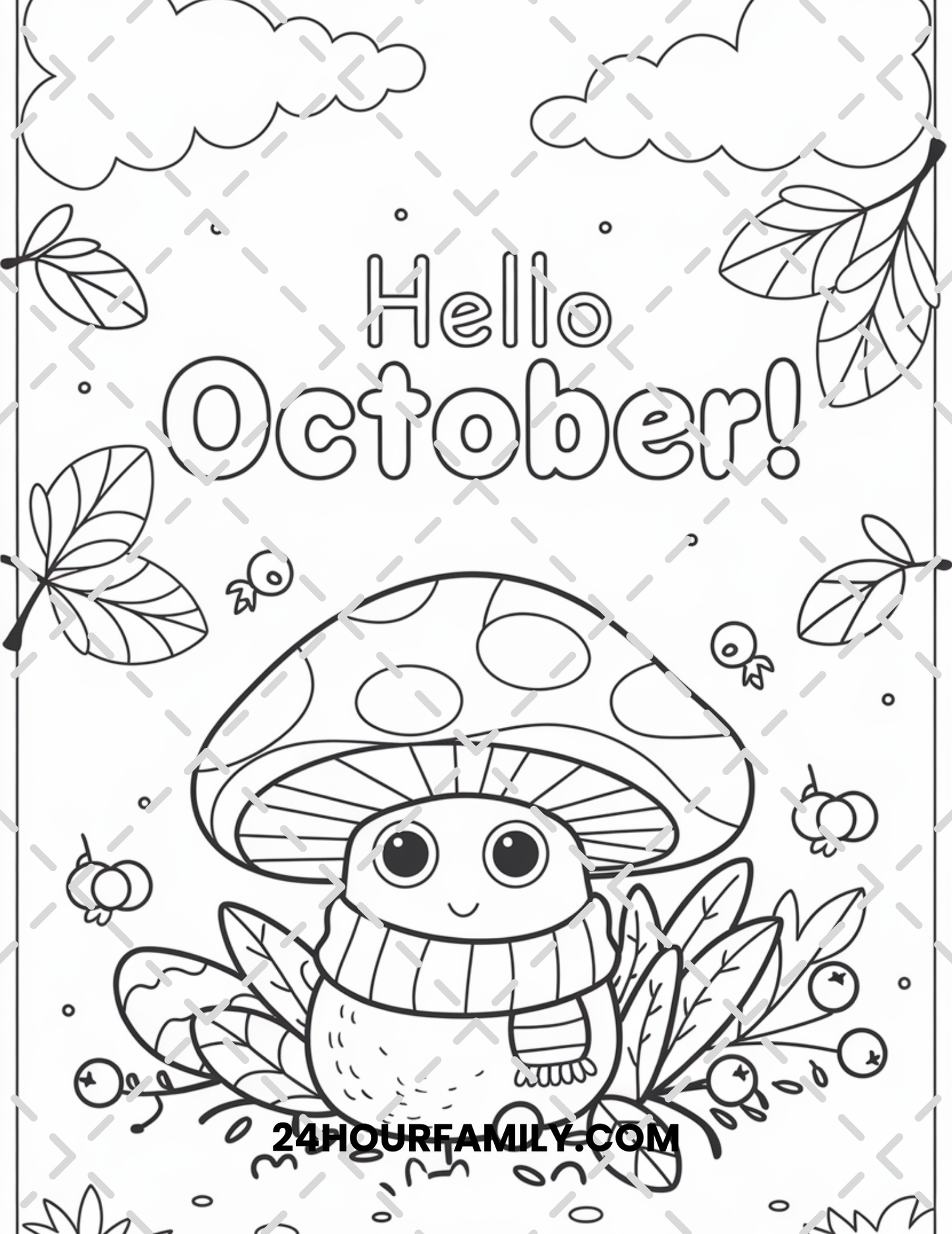 october coloring pages