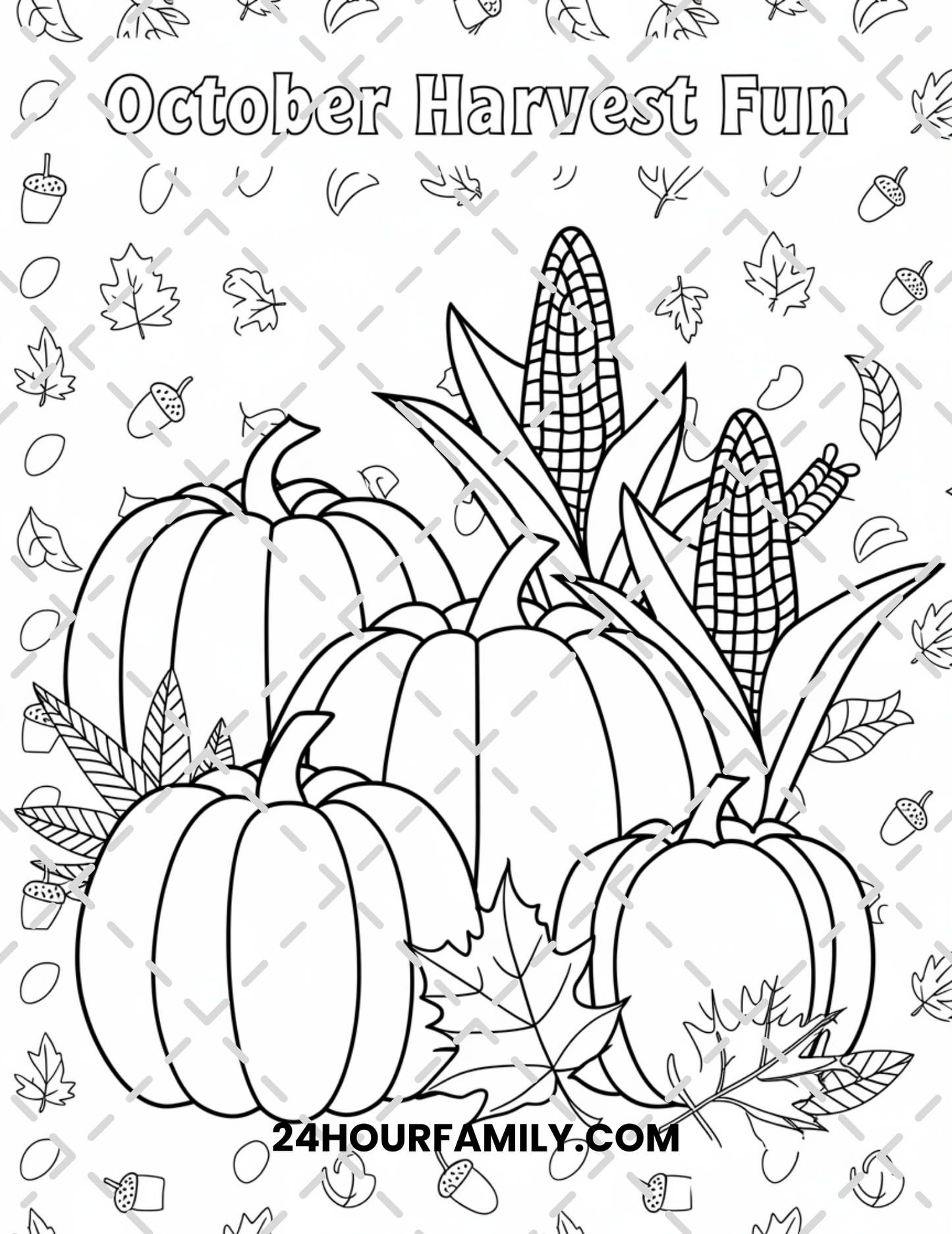 october coloring pages