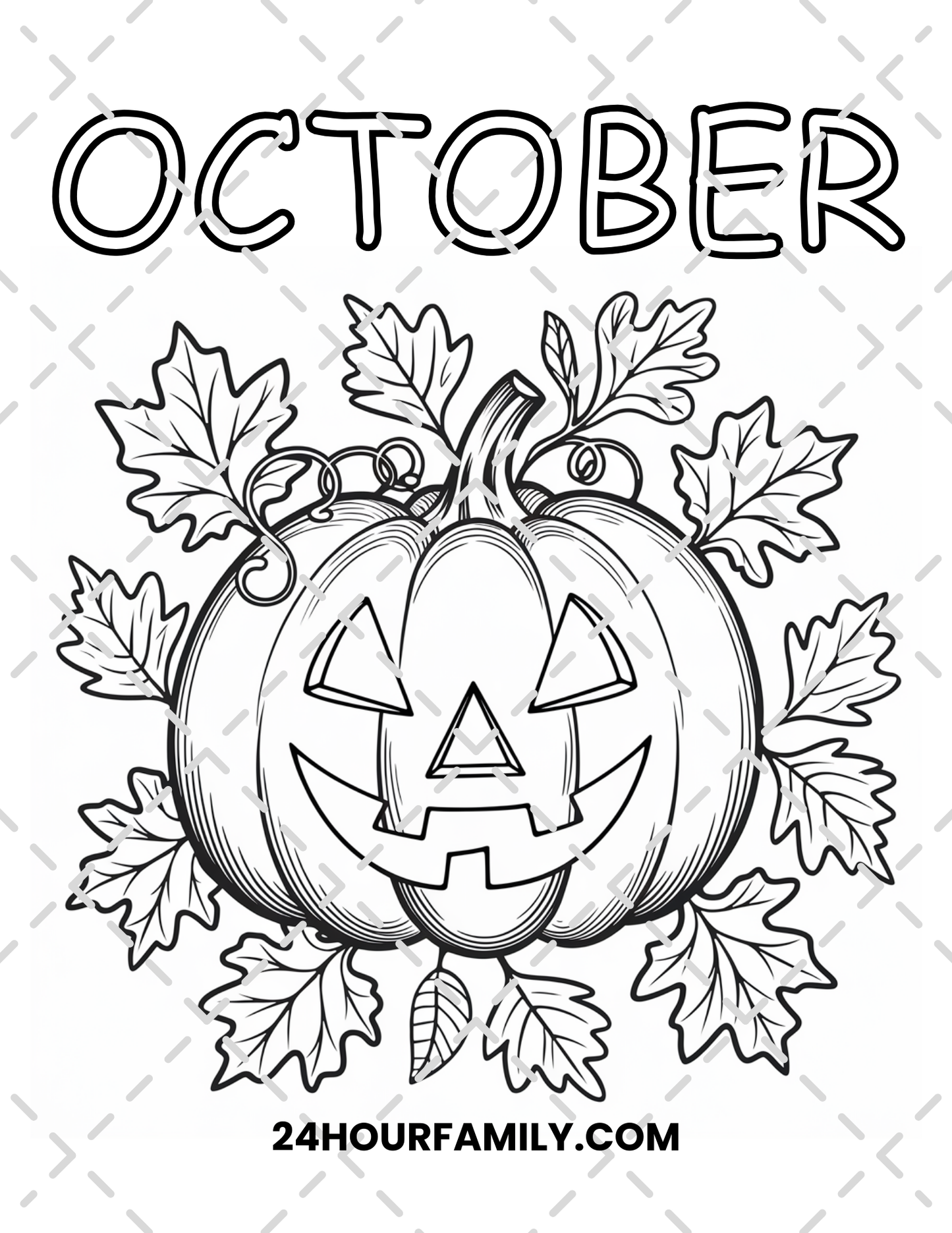 october coloring pages
