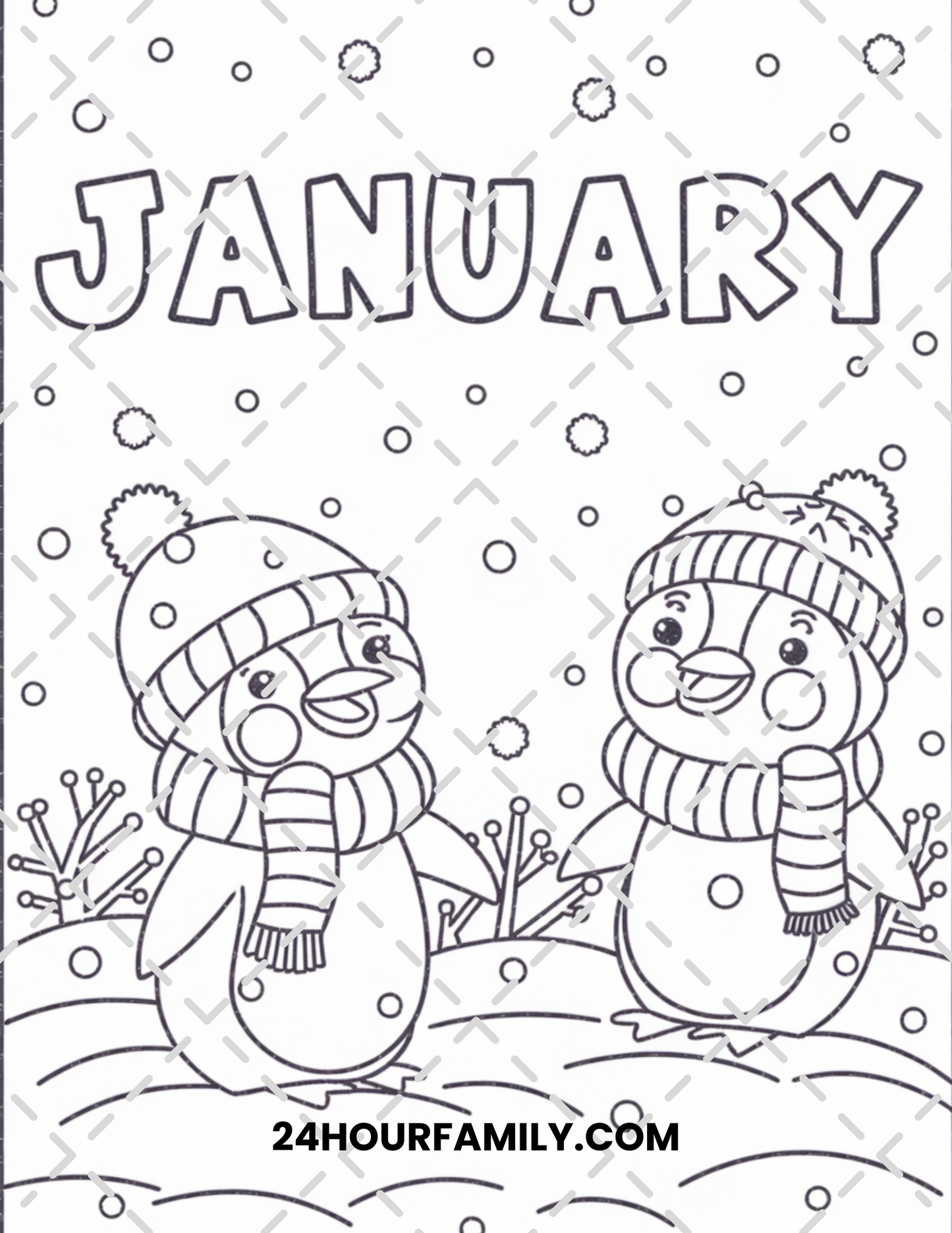 january coloring pages