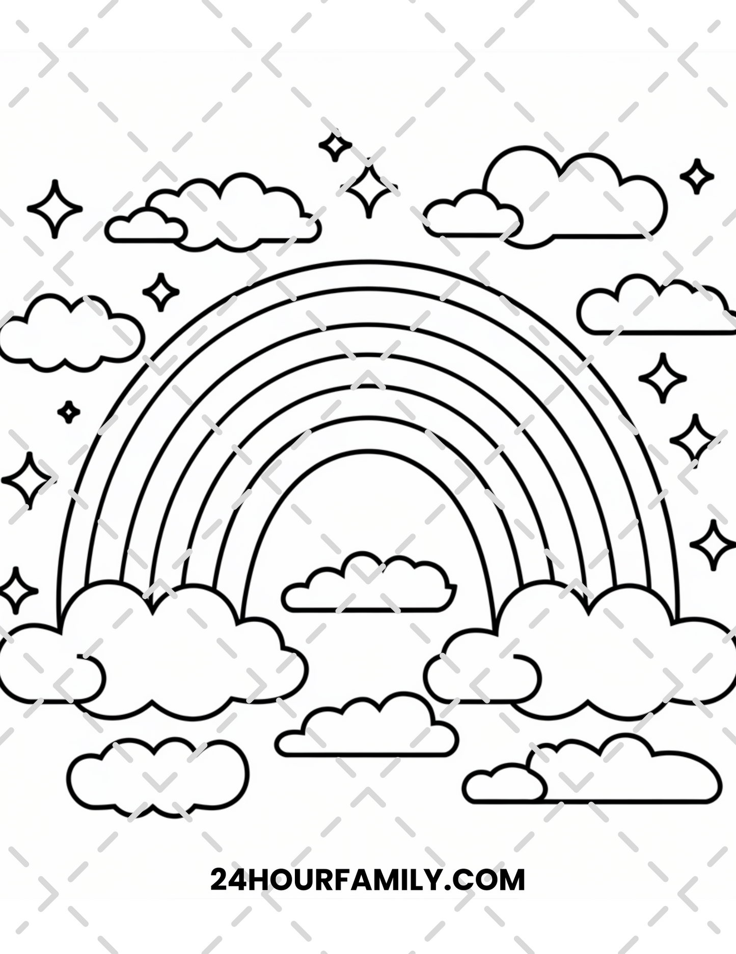 rainbow coloring pages