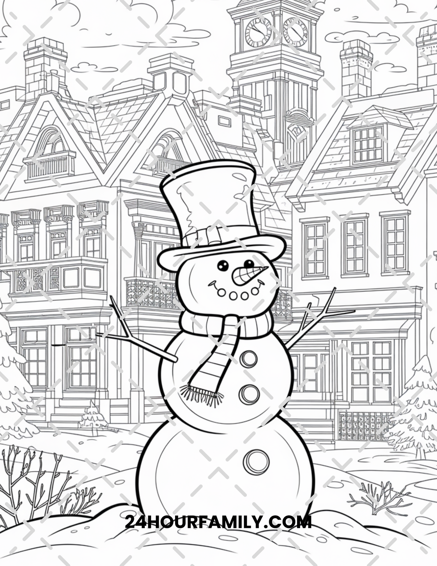 snowman coloring pages