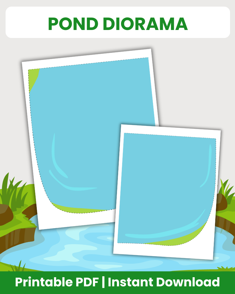 pond diorama printable crafts