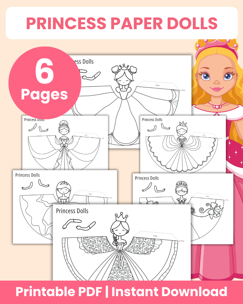 princess paper dolls printable