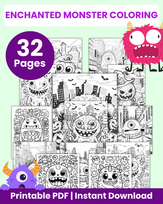 enchanted monster coloring pages