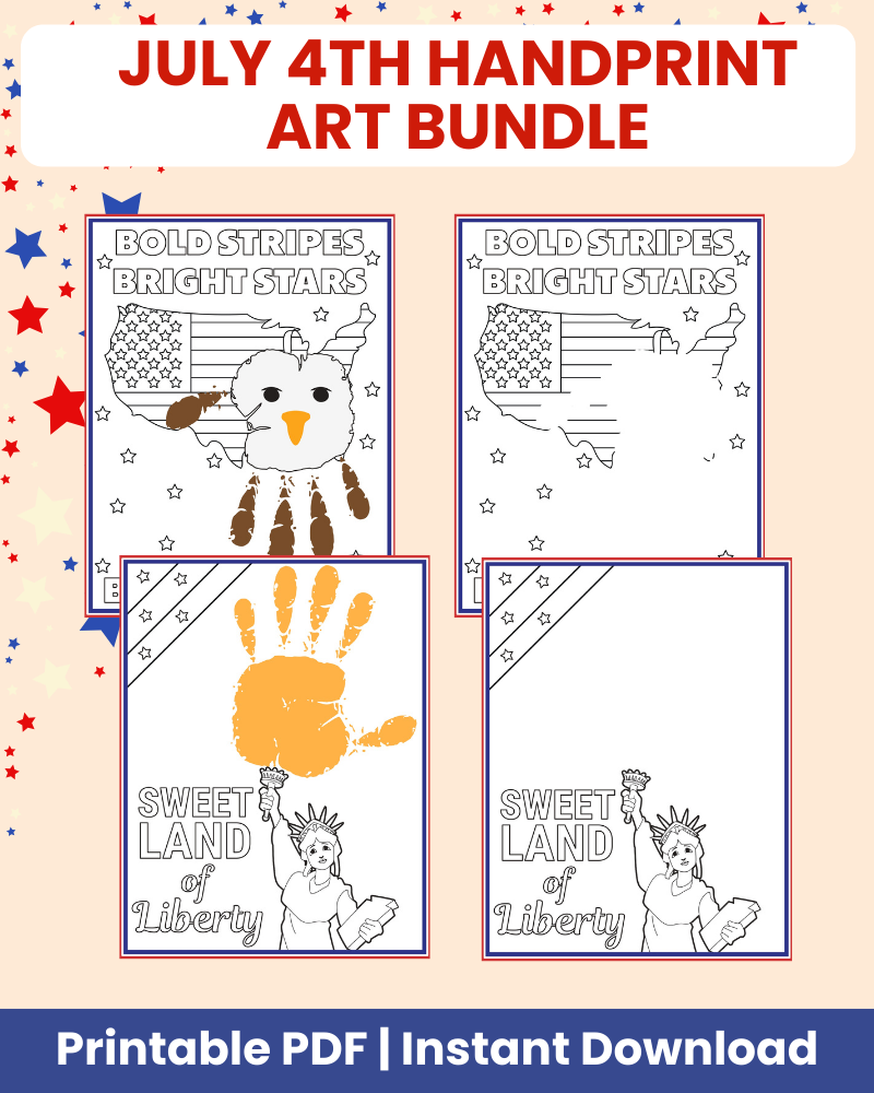 july 4th handprint art bundle