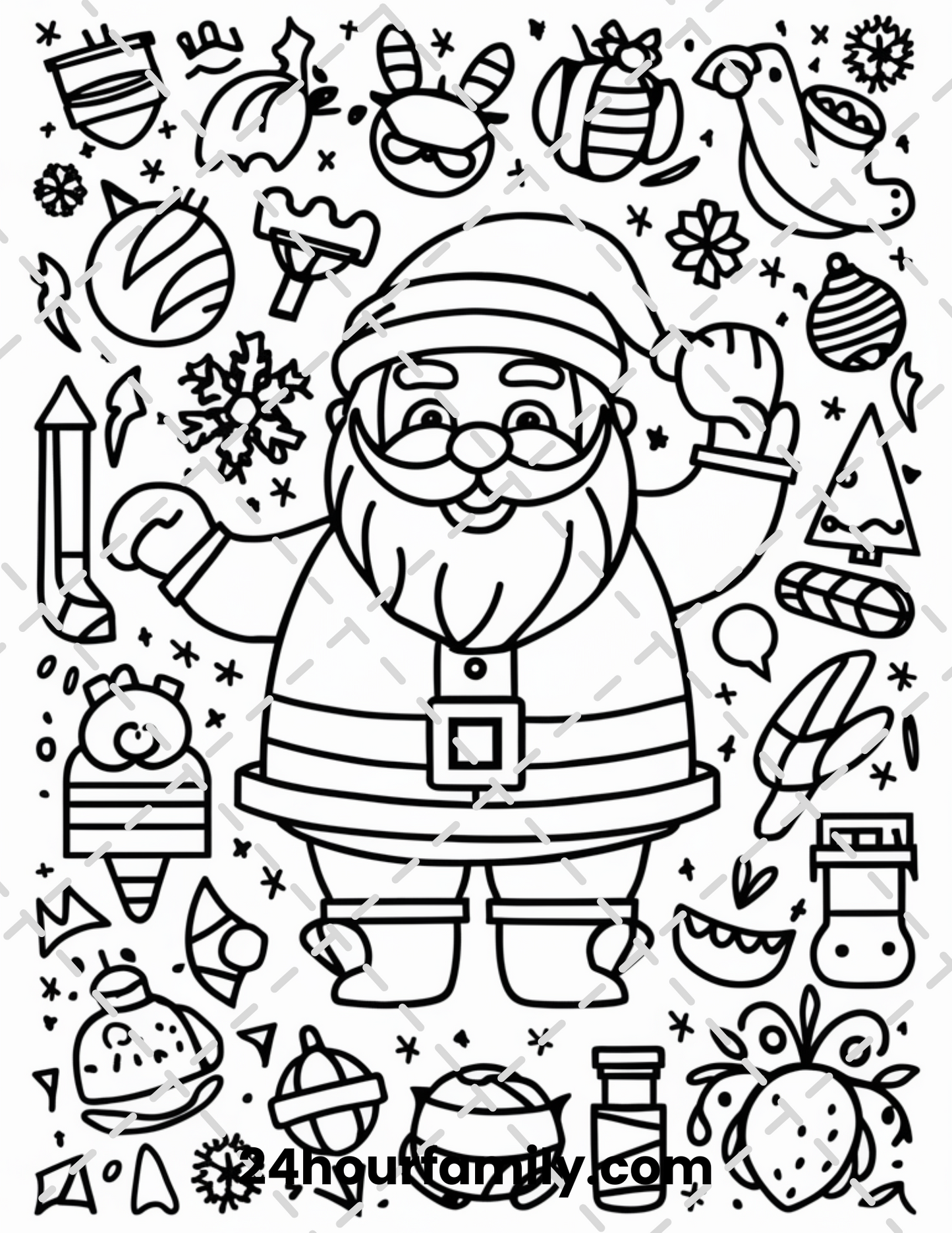 santa coloring pages