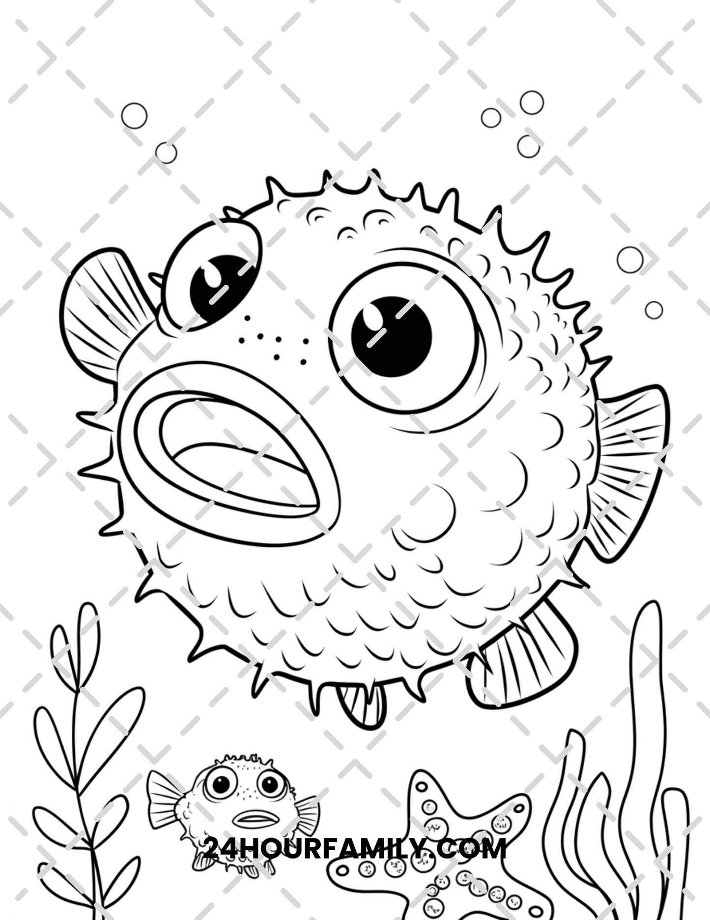 puffer fish coloring pages