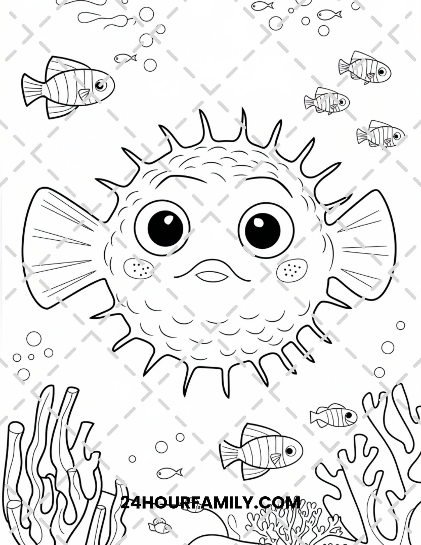 puffer fish coloring pages