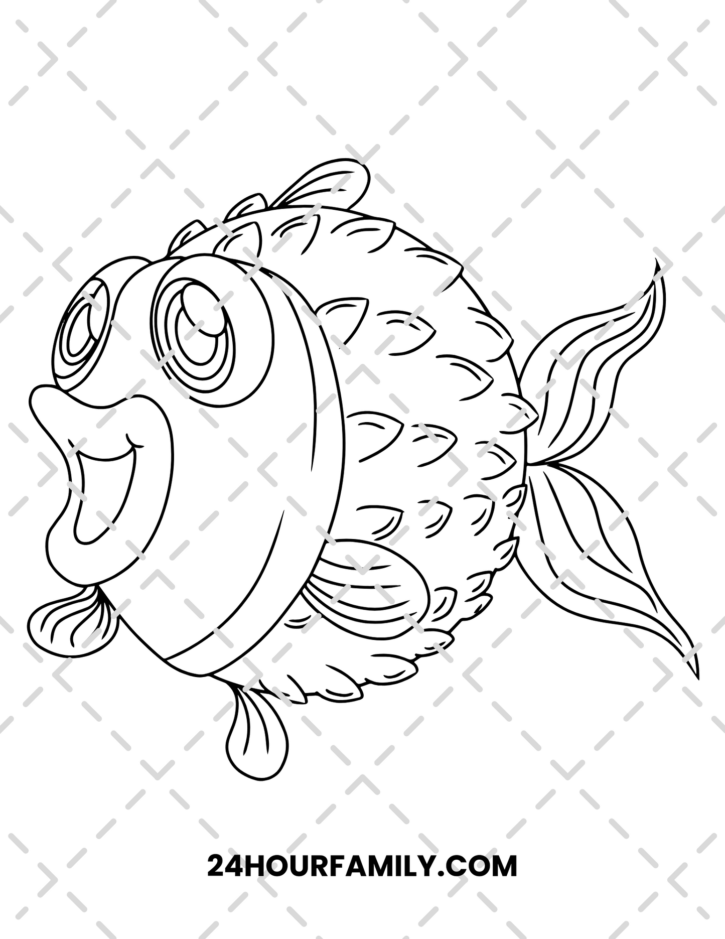 puffer fish coloring pages
