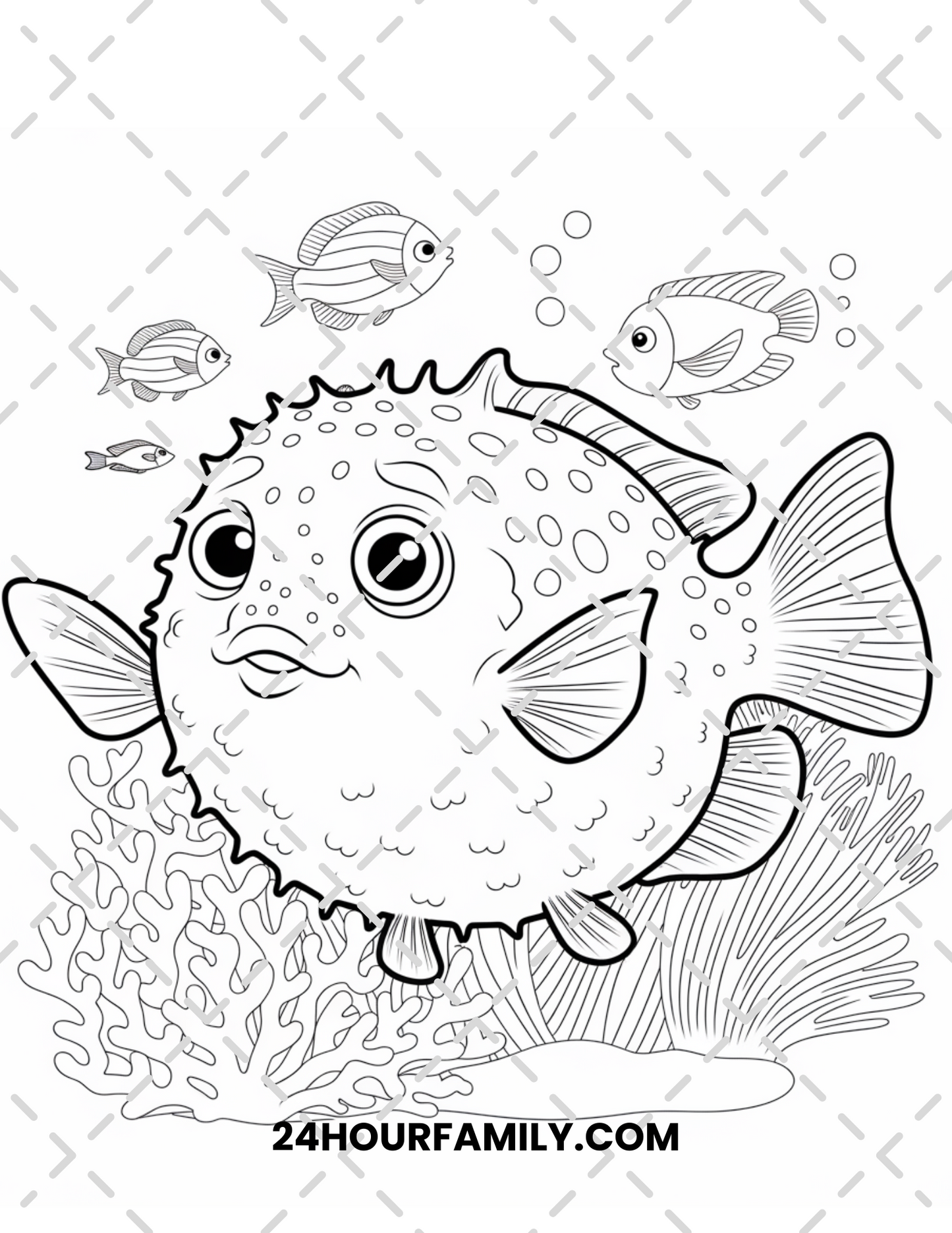 puffer fish coloring pages