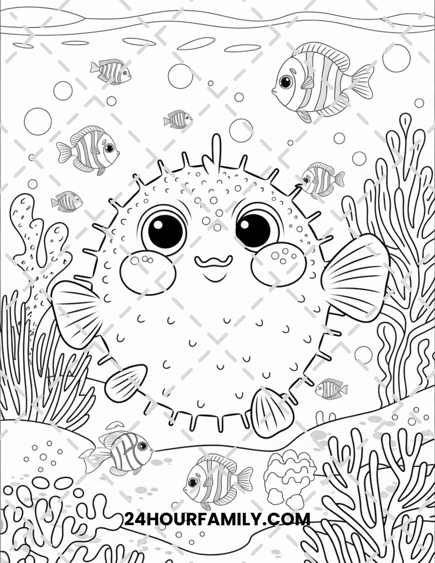 puffer fish coloring pages