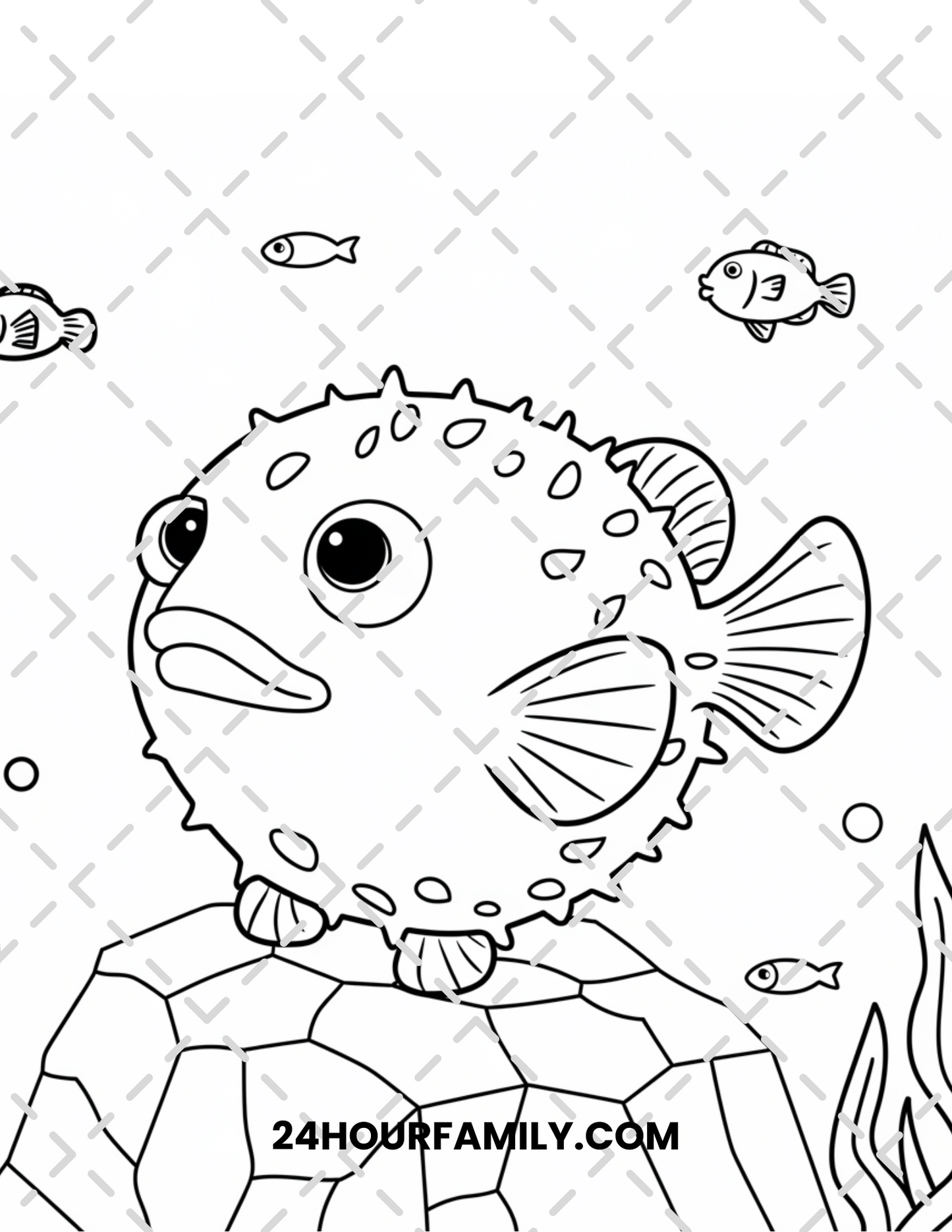 puffer fish coloring pages