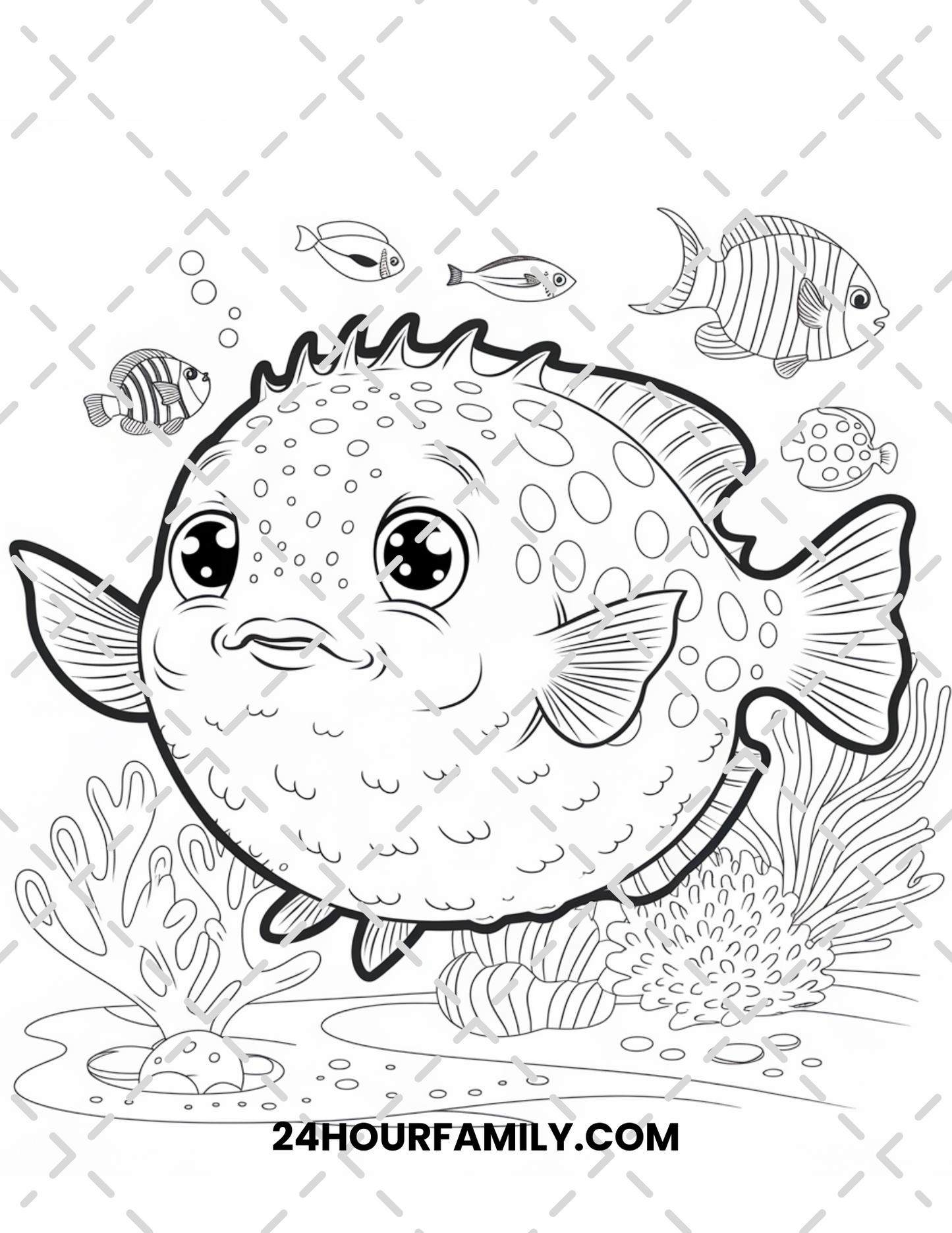 puffer fish coloring pages