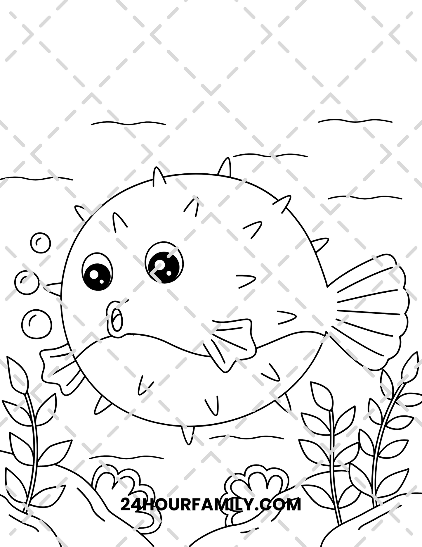 puffer fish coloring pages