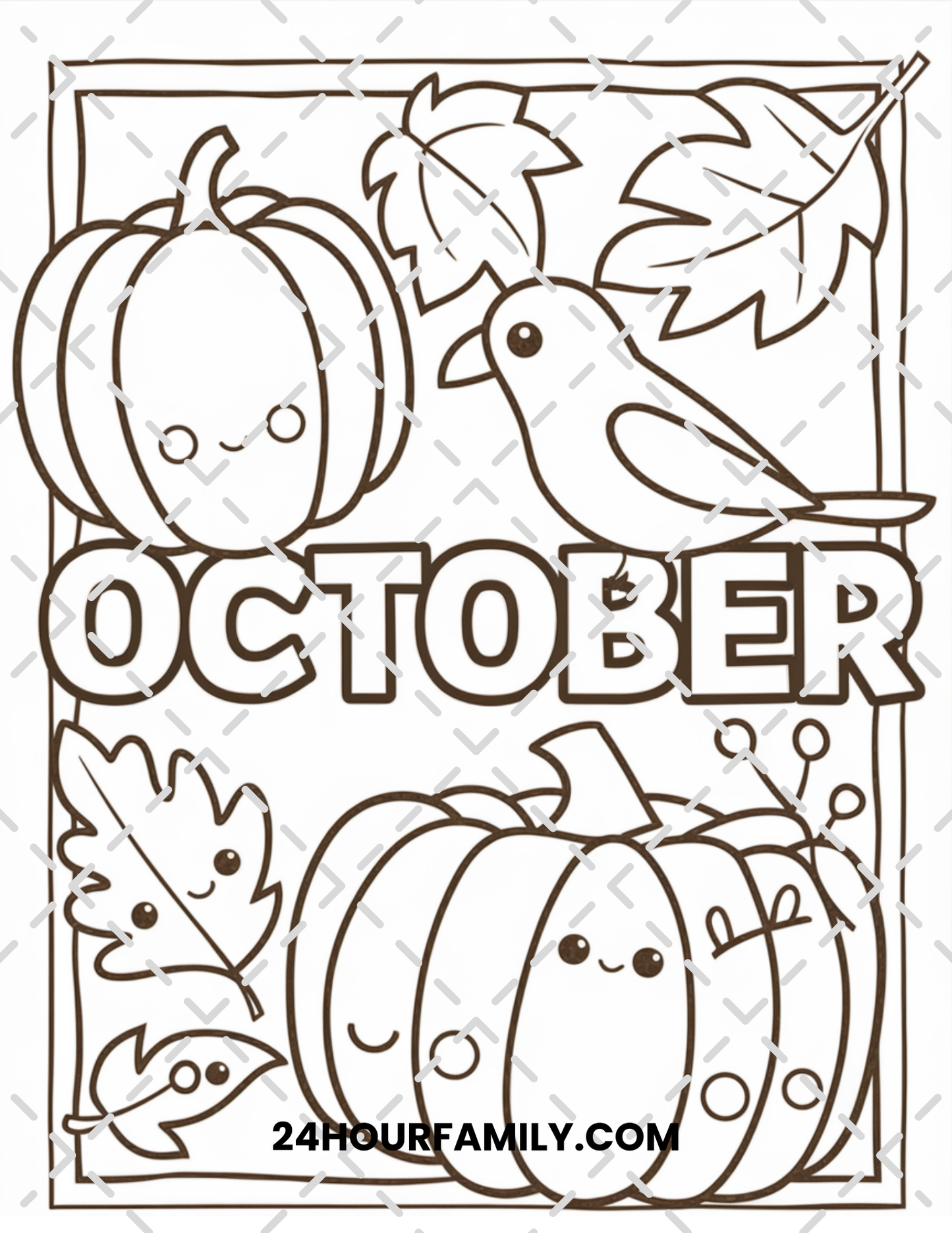 october coloring pages