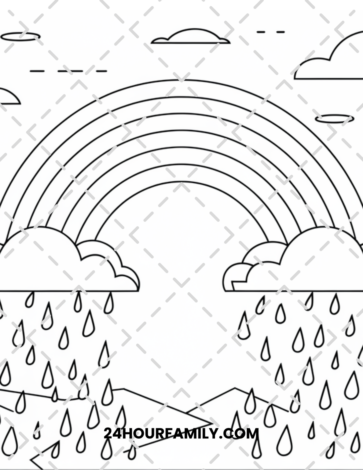 rainbow coloring page