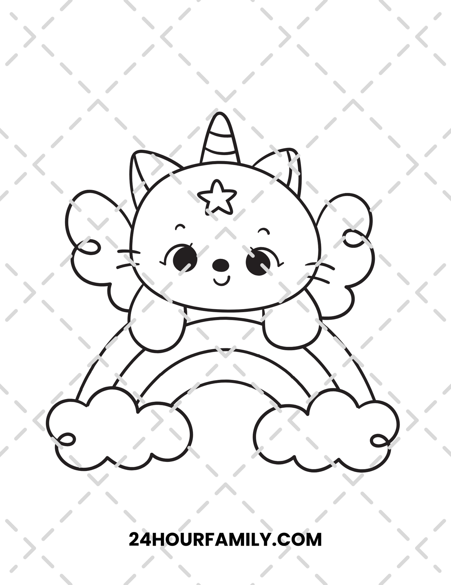 rainbow coloring page