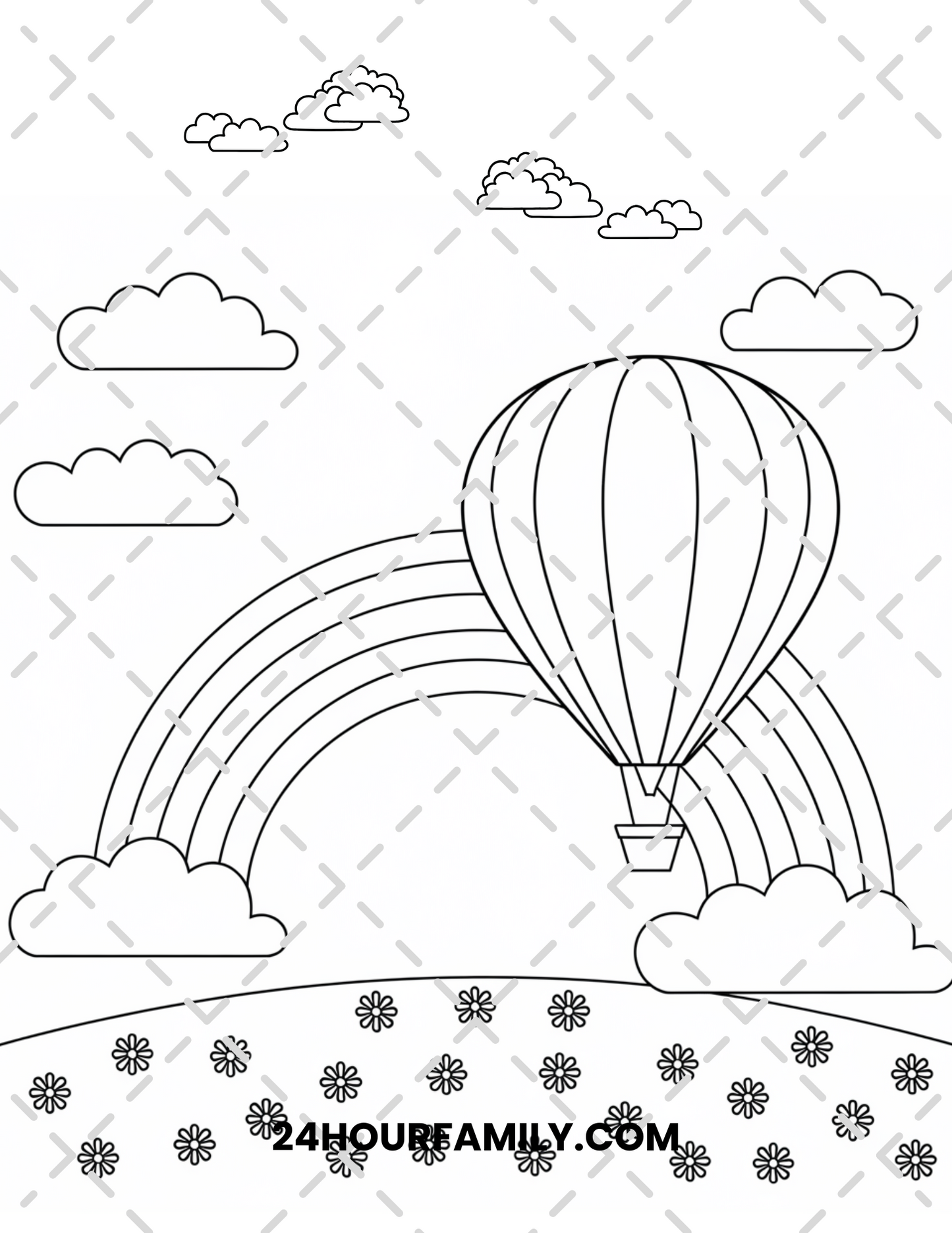 rainbow coloring page