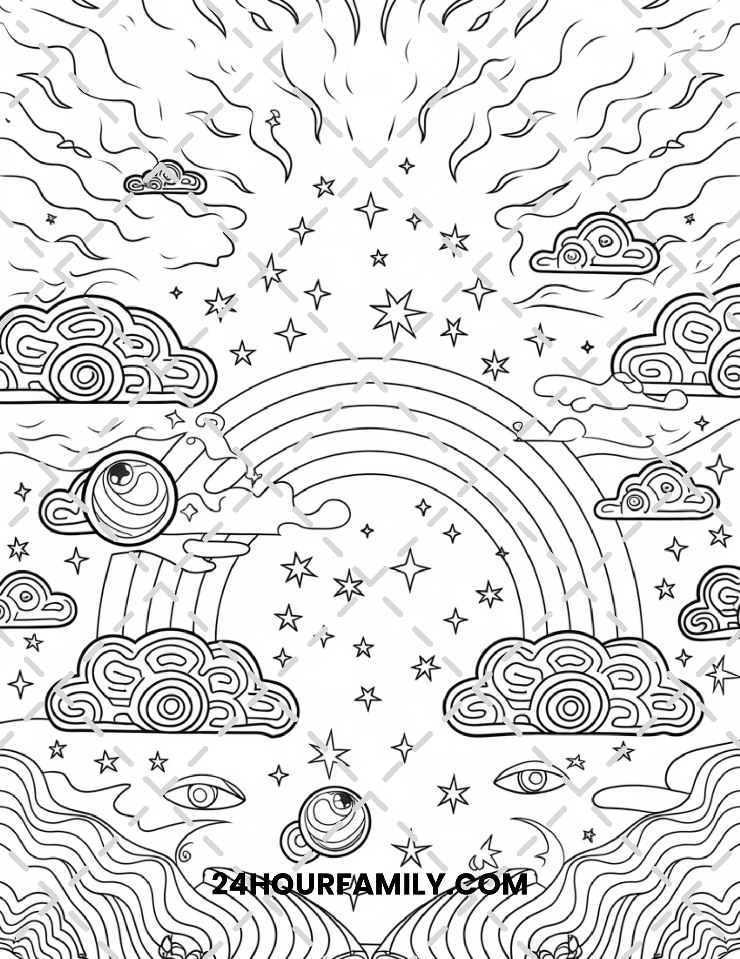 rainbow coloring pages