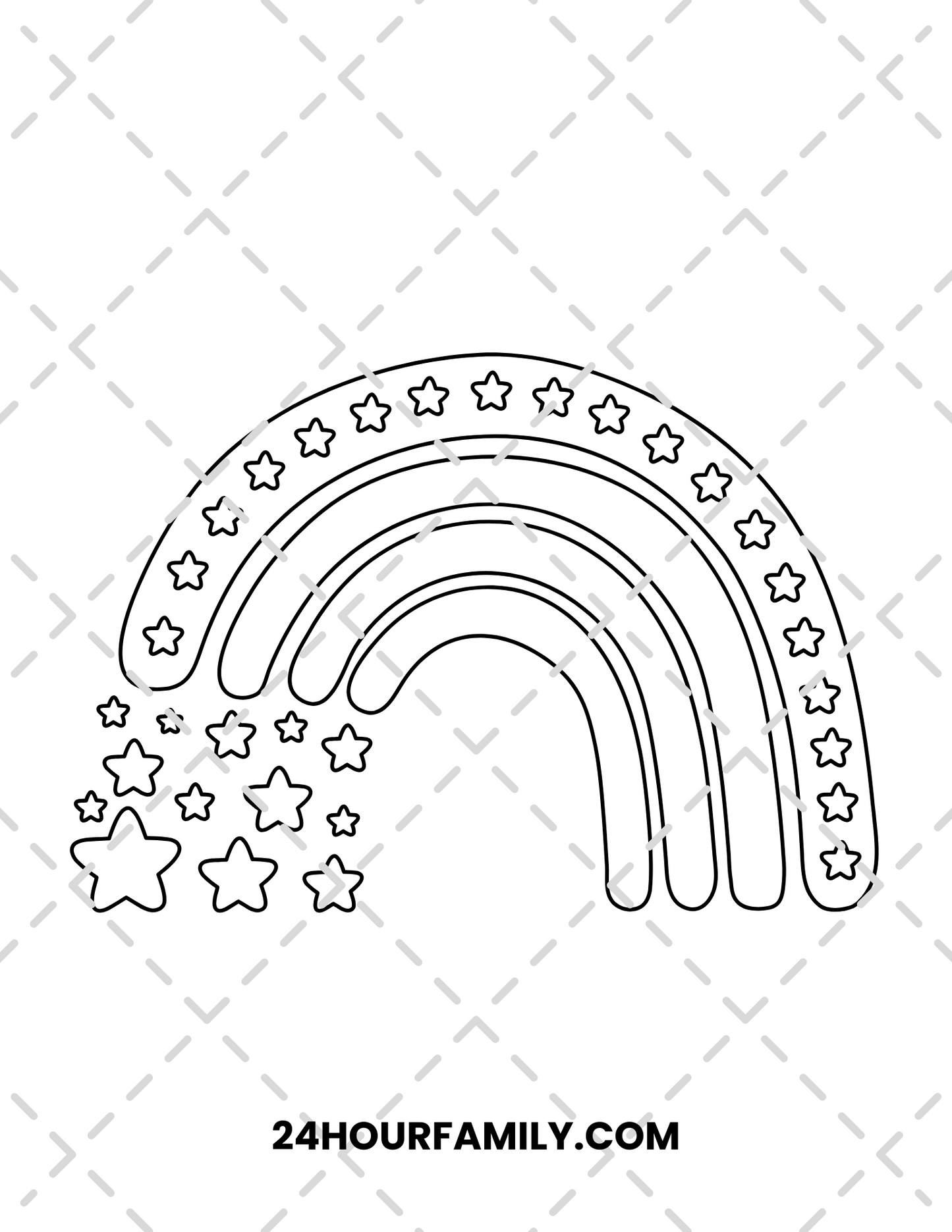 rainbow coloring page