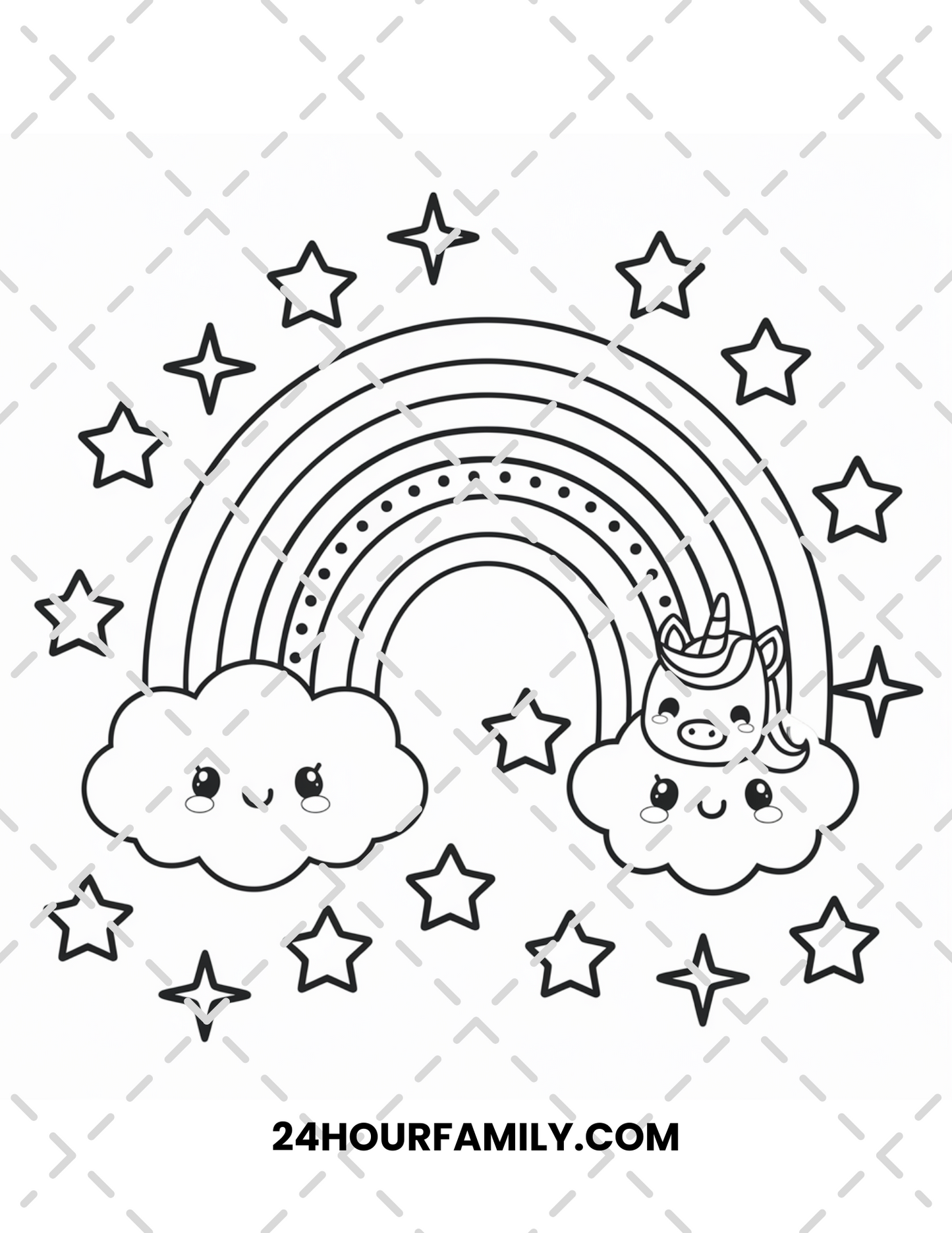 rainbow coloring page